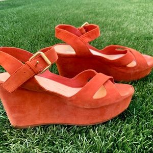 Dolce vita orange platform sandals